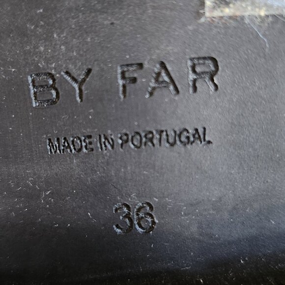 By Far Reyna black leather shoes/loafers/mules Sz 36/Us Sz 6 - Picture 13 of 14